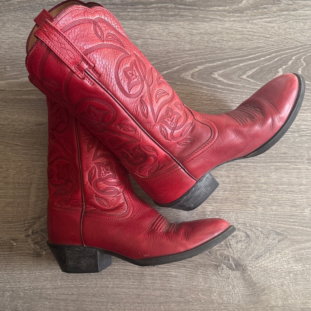 Ariat Heritage Red Leather Cowboy Boot
